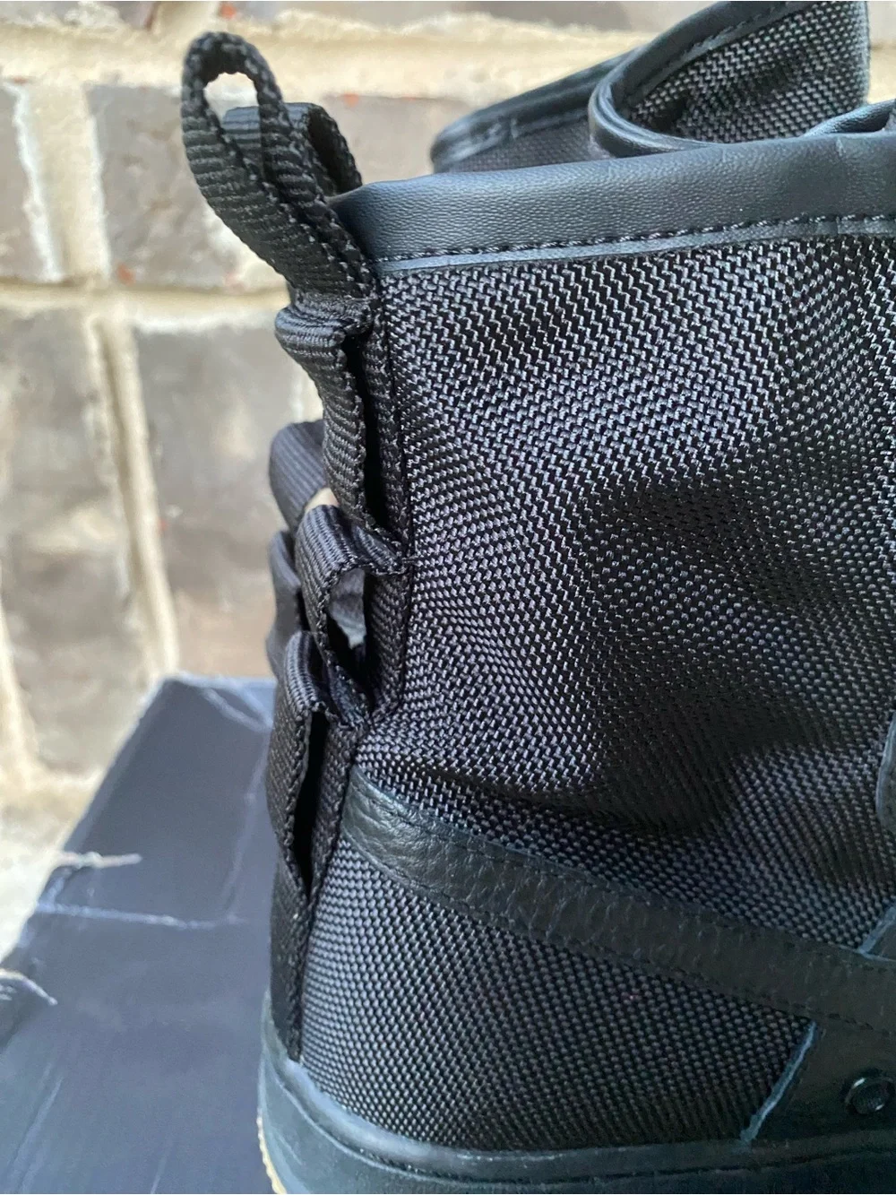 Nike SF Air Force 1 2016 Black High-Top Tactical Boots with Gum Outsole size 8